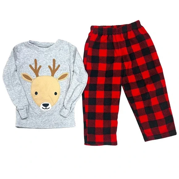 Carter's Pajamas Carters Christmas Pajamas Reindeer Graphic - Technical View